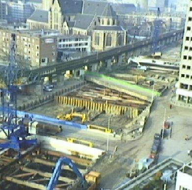 Aanleg spoortunnel 1991